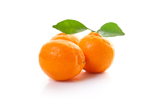 Mandarin Orange on White Background