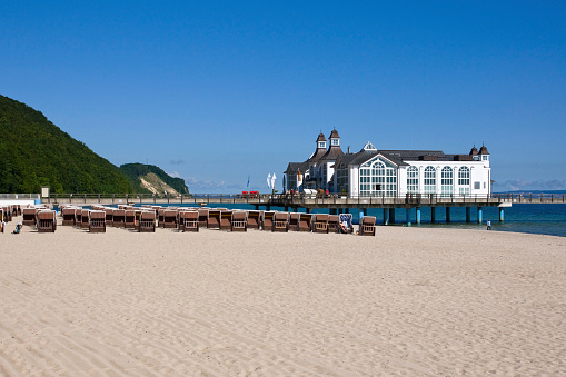 Beach and pier at the baltic Sea