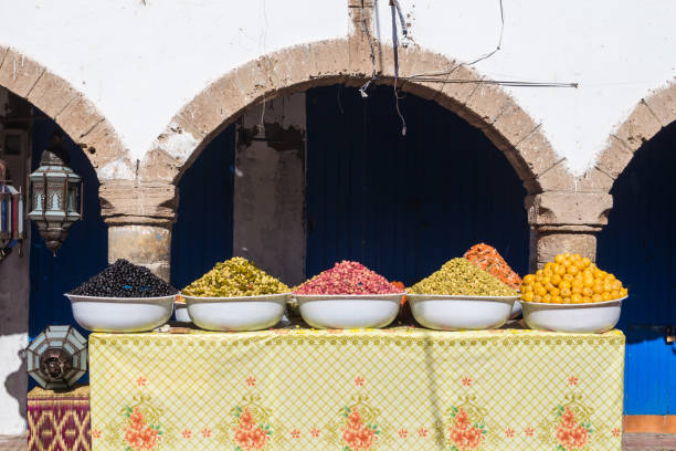 istock Olives and lemons on the market, Morocco 1206611724