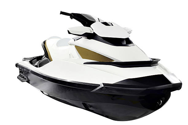 jet ski front view isolated stock photo