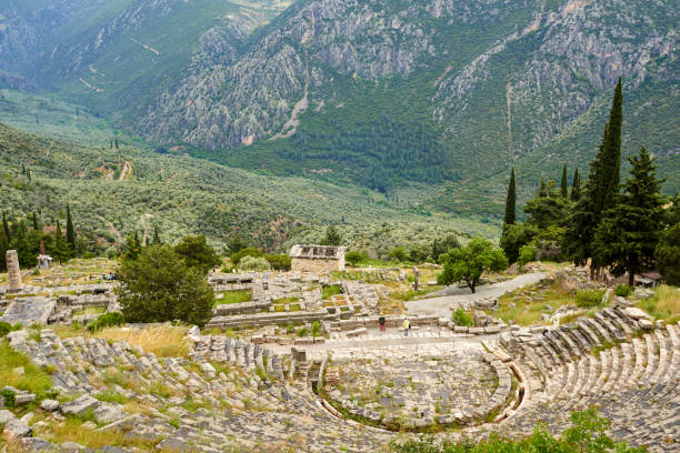 istock Ancient ruins in Delphi, Greece in a summer day 1206614791