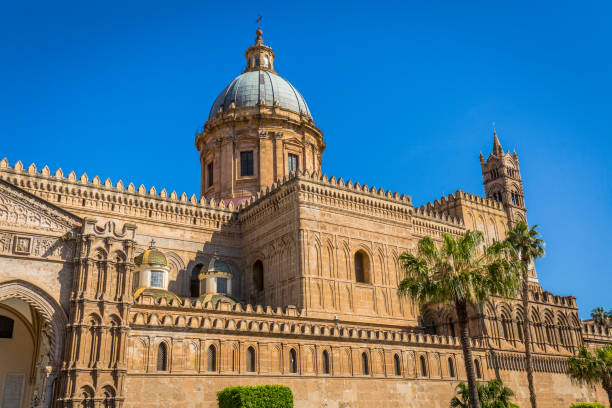 The Palazzo dei 4 The Palazzo dei Normanni in Sicily norman style stock pictures, royalty-free photos & images