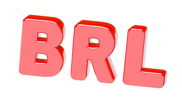 istock Brazilian real sign in white background. 3D Illustration. 1206615885