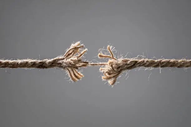 Photo of Frayed rope about to break