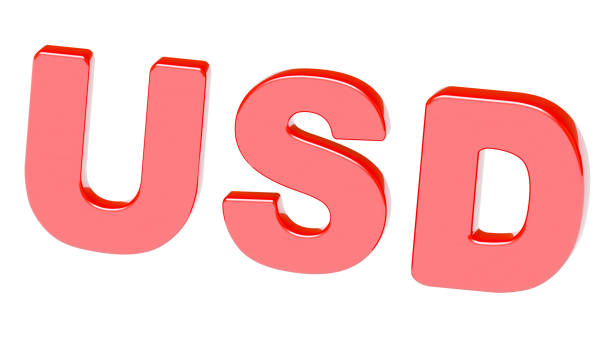 istock Dollar sign in white background. 3D Illustration. 1206615964