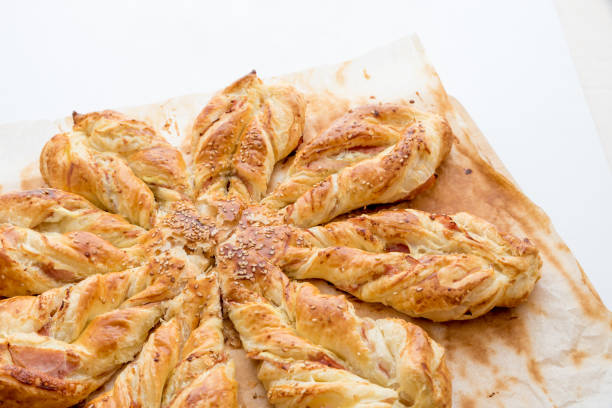 istock Preparation of savory pie with salmon 1206616781