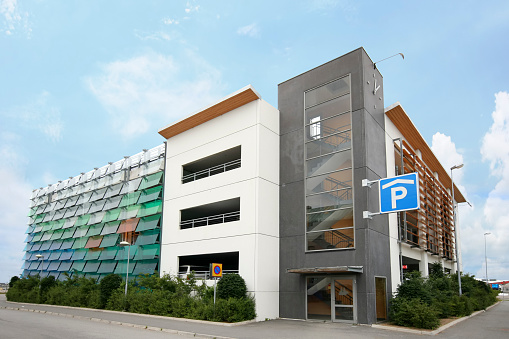 Parking garage in modern achitecture