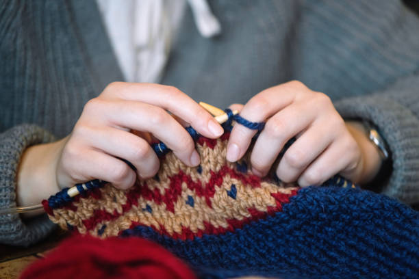 istock Close-up of Jacquard knitting 1206619294