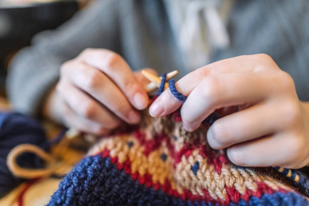 istock Close-up of Jacquard knitting 1206619295