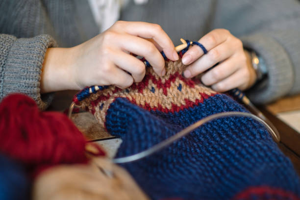 istock Close-up of Jacquard knitting 1206619325