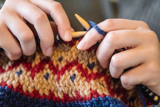 istock Close-up of Jacquard knitting 1206619328