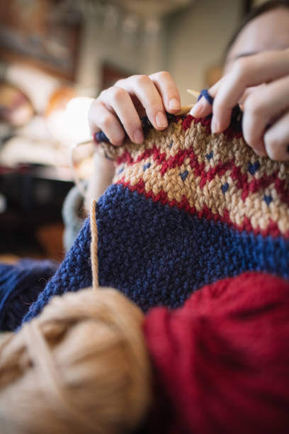 istock Close-up of Jacquard knitting 1206619347