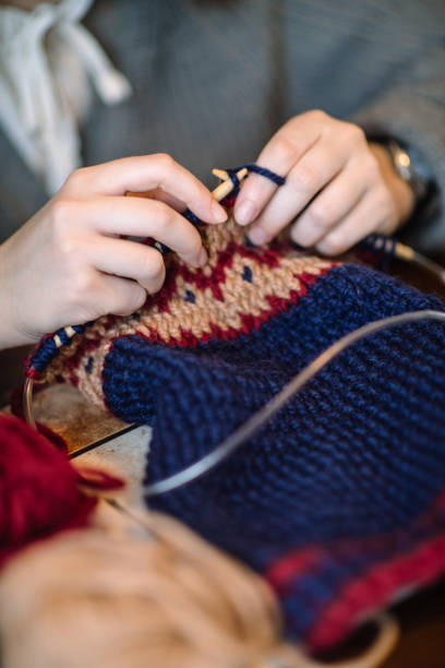 istock Close-up of Jacquard knitting 1206619372