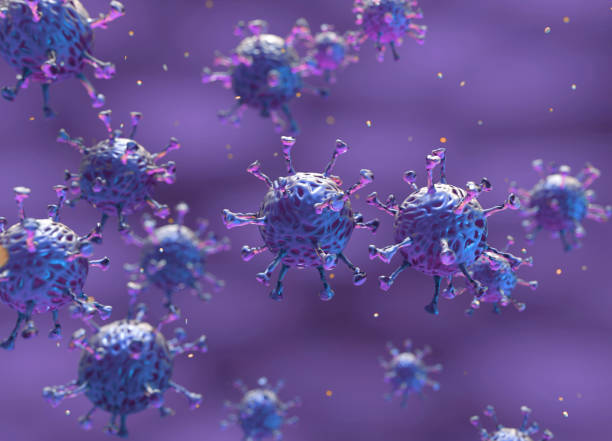 istock Coronavirus 2019-nCov, coronaviruses influenza. Microscope virus close up 1206623672