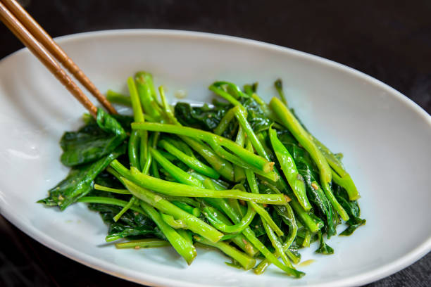 China - East Asia, Thailand, Stir-Fried, Broccoli, Kale stock photo