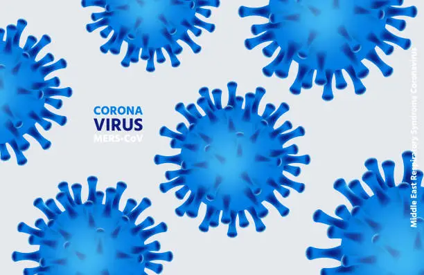 Vector illustration of Vector 3d realistic coronavirus background, Wuhan virus covid-19