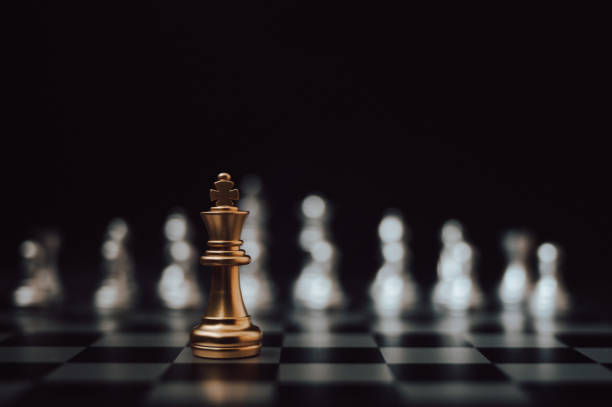 istock Business leader concept. Chess board game strategy planning and competition 1206633506