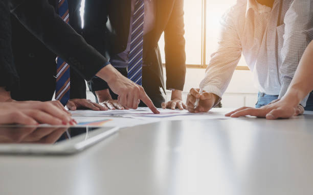istock Business people meeting design ideas and working teamwork cooperation conference concept 1206633646