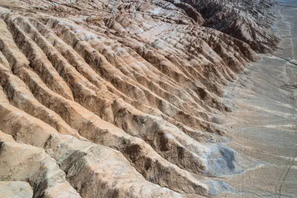 barren mountains on rocky desert landscape