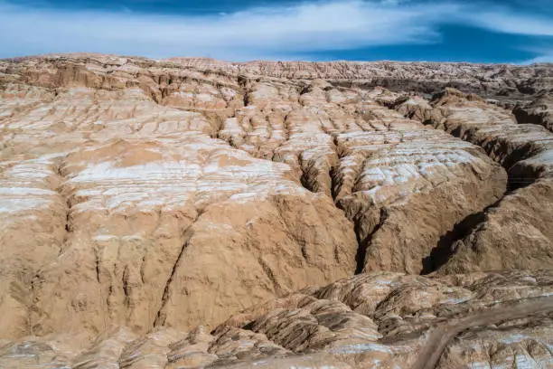 barren mountains on rocky desert landscape