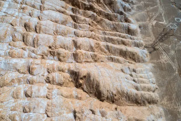 barren mountains on rocky desert landscape