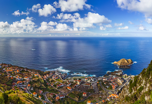 Porto Moniz in Madeira Portugal - travel background