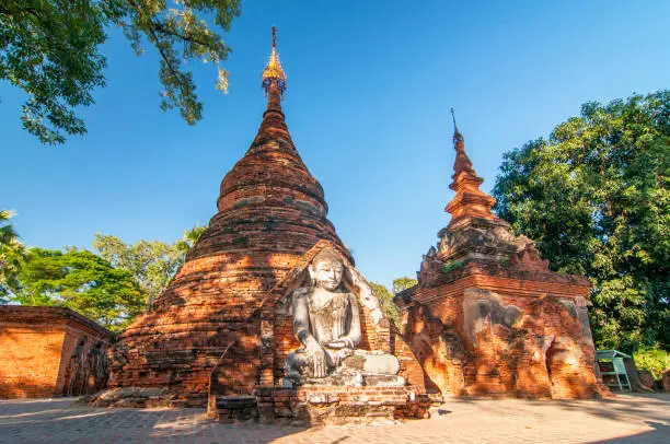 Yadana Hsimi Pagodas, Inwa, Mandalay Region, myanmar, Myanmar.