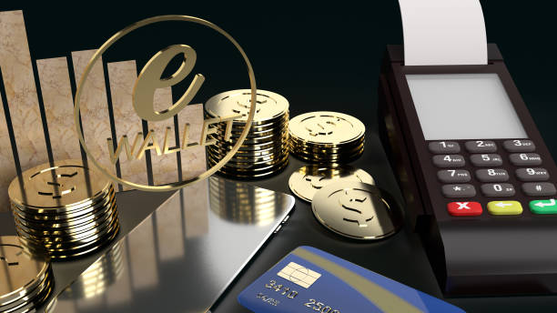 The mobile symbol e wallet and gold coins 3d rendering for e business concept. mobile symbol e wallet and gold coins 3d rendering for e business concept. gold ira reviews stock pictures, royalty-free photos & images