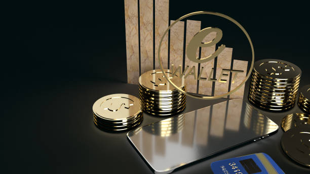 istock The mobile symbol e wallet  and gold coins 3d rendering for e business concept. 1206643732