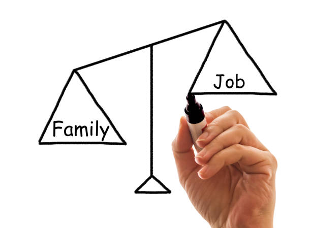 istock Seesaw with Job Family 1206648250