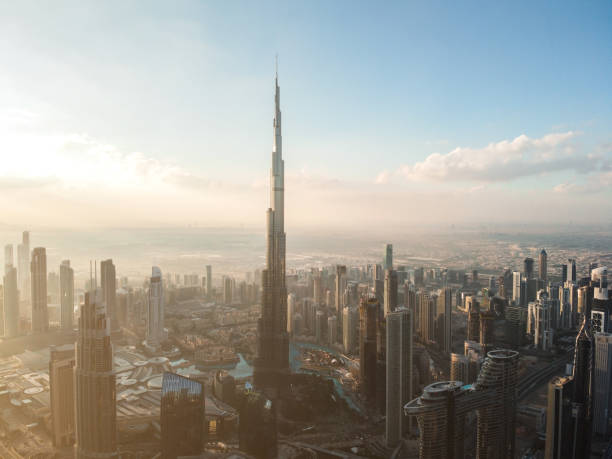 istock Drone Point View of Dubai Skyline 1206650266