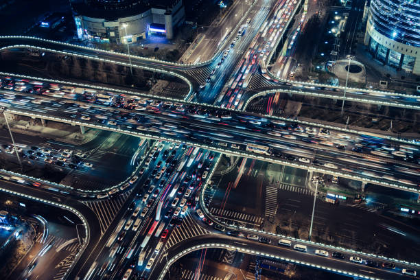 istock Beijing Traffic and Road Intersection at Rush Hour 1206651826