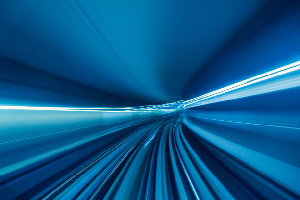Fast Speed Subway Train Moving