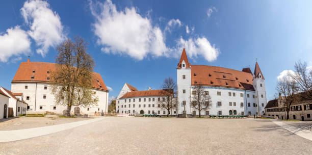 Ingolstadt, Germany - April 6, 2019: New castle in Ingolstadt in Bavaria, Germany.
