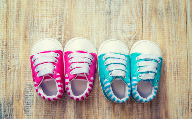 istock Baby booties and accessories on a light background. Selective focus. nature. 1206655829