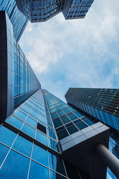 istock Modern skyscrapers in business district 1206658880