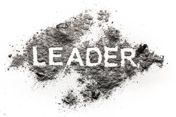 istock Leader word written in ash, dirt or dust 1206661633
