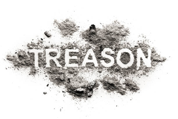 istock Treason word written in ash, dust or filth as betrayal 1206661695