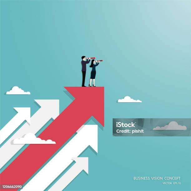 Business Vision Concept Stock Illustration - Download Image Now - Growth, The Way Forward, Business