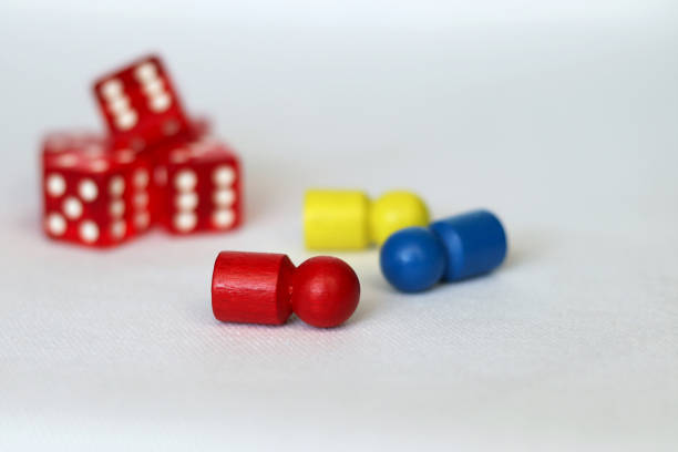istock Colorful game piece with dice 1206664957