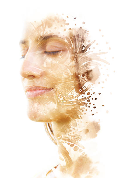 istock Paintography. A portrait combined with an illustration 1206666507