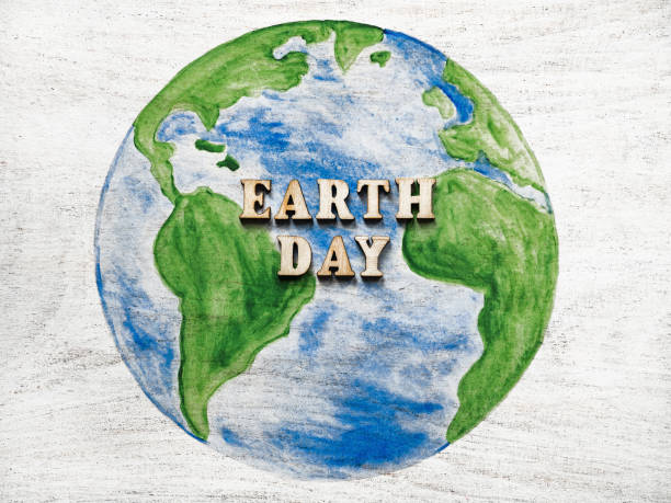istock Earth Day. Beautiful greeting card. Top view 1206670042