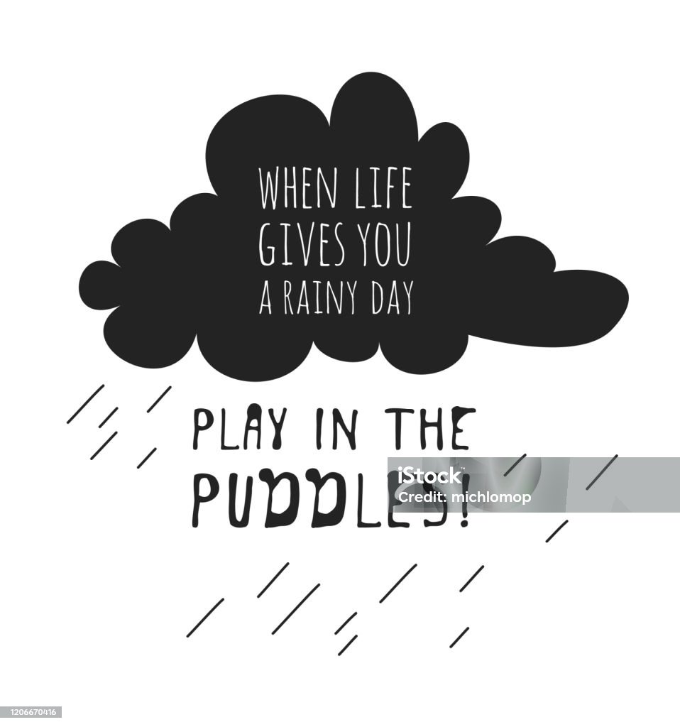 Funny Quote About Weather Shower Me With Love Hand Drawn Illustration Cloud  Umbrella Hearts And Text Creative Ink Art Work Actual Vector Drawing Stock  Illustration - Download Image Now - iStock
