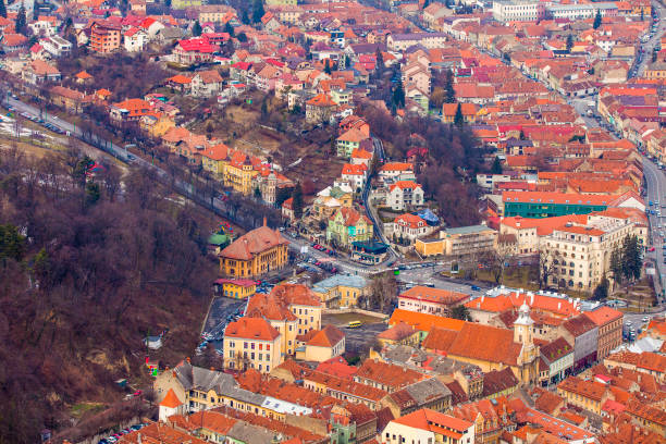 istock Brasov old city, aerial view. Romania 1206673155