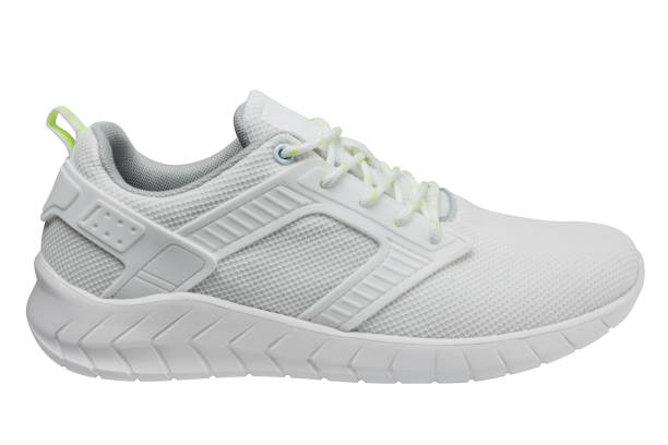 istock one white summer sneaker made of mesh fabric, on a white background 1206674702