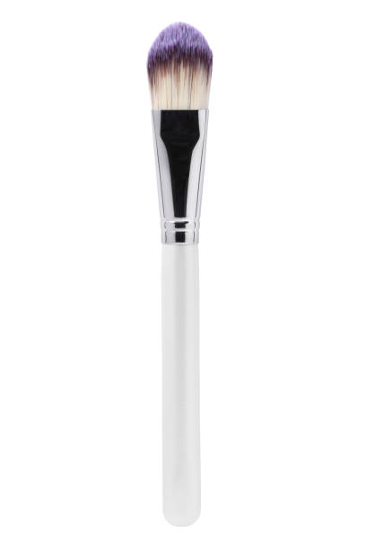 istock The brush for powder and cosmetics is isolated on a white background. Makeup 1206677055