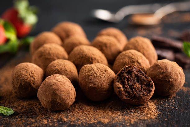 istock Homemade Dark Chocolate Truffles 1206677393