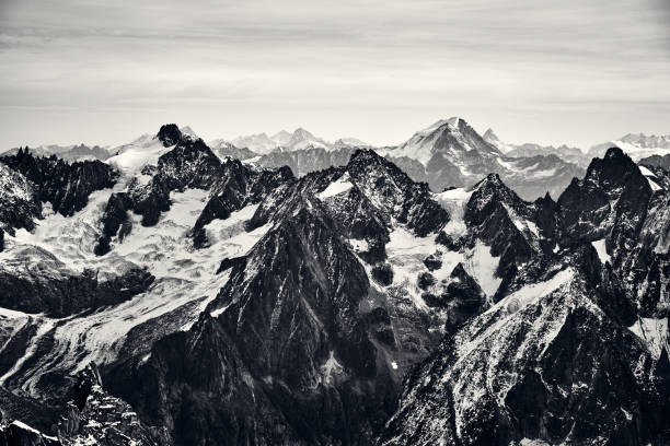 istock Mountain black and white landscape in the Alps. 1206682980