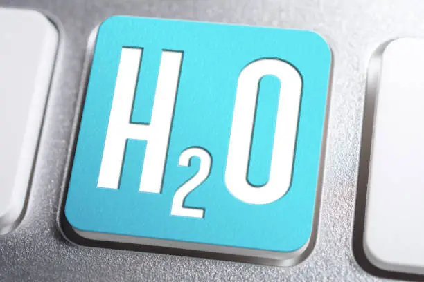 H2O Chemical Formula For Water On Keyboard Button