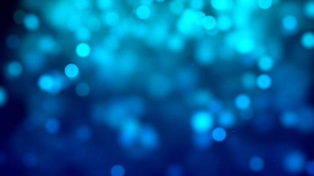 defocused particles background (bleu) - chroma blue photos et images de collection